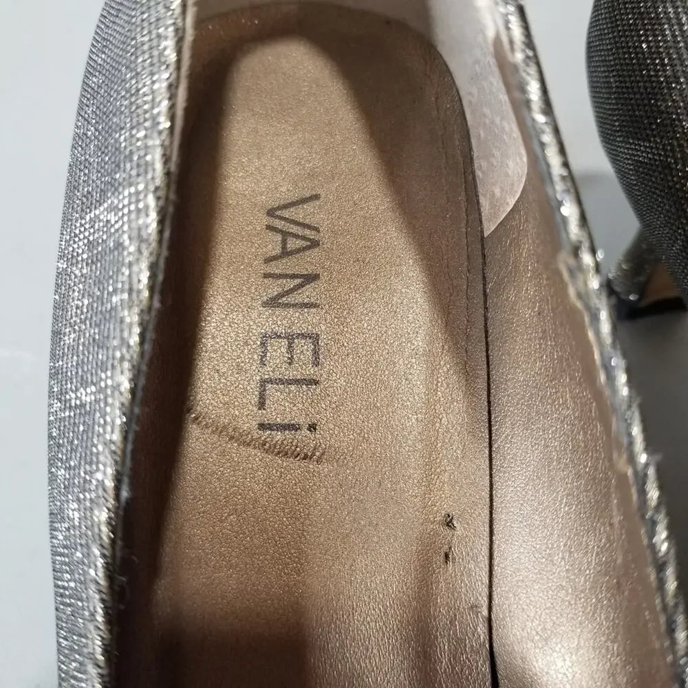 VANELI Heels 8N kitten pumps Astyr Metallic Silver Gold Sparkle Irridescent